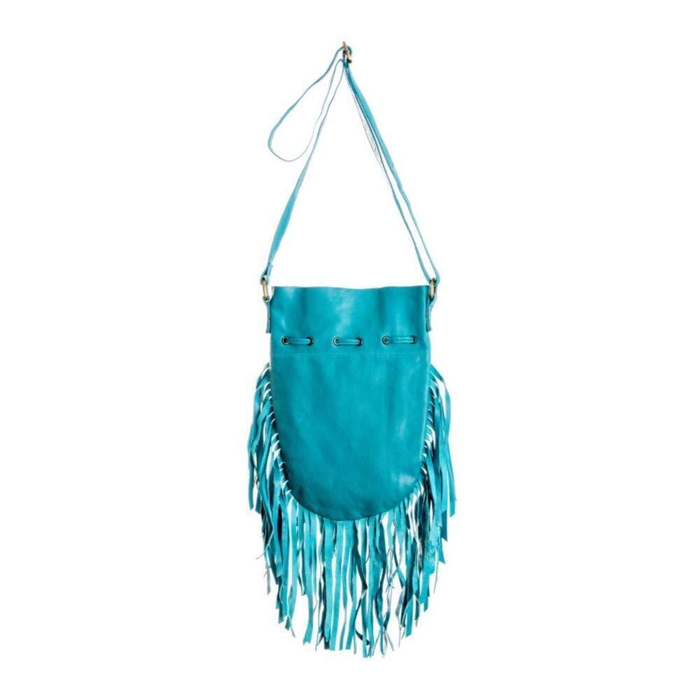 9356 Turquoise Boho Bag Real Leather Fringe Purse Bohemian Bags - Picture 2 of 3